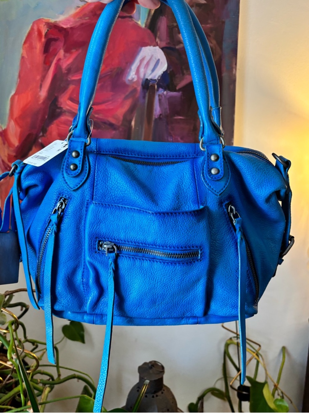 We The Free Baby Emerson Tote Bag - Aqua Blue  - NWT- Free People - Picture 11 of 12